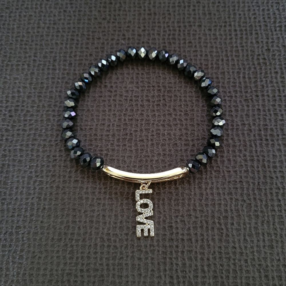 Alex and Ani "Love"❤️ Interchangeable🔄 Charm Stretch Bracelet - NIB - Picture 3 of 16